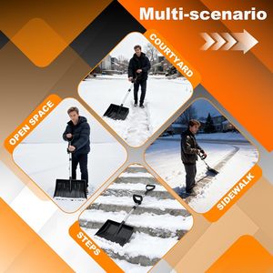 Leichte Schneeschaufel 48 Zoll Ergonomischer D-Griff, Großes Schaufelfeld für Einfahrt, Gehweg, Auto & Camping - Product Image 3