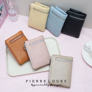 Women's <b>Wallet</b> Card <b>Holder</b> Solid Color Compact Portable Everyday Use Brown - Product Image 2
