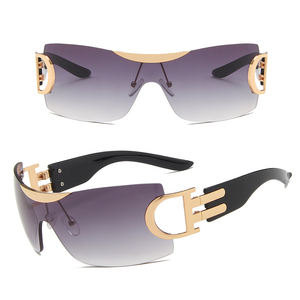 2025 mode Boutique lunettes sans cadre futuriste une pièce lunettes de soleil femmes Wrap Y2K Yangzed nuances lunettes de soleil - Product Image 5