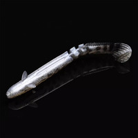 LUTAC Leurre de pêche souple 75mm 2.2g Poisson de boue d'eau douce Flexible T-tail Vivid Swimming Action Multisegment PVC Résistant à la déchirure
