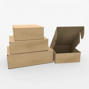 custom logo package cell phone case Kraft paper brown corrugated Box cardboard shipping mail packaging box