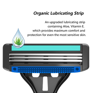 GoodMax vendita calda Private Label Hotel usa e getta rasoio da barba tripla presa in gomma da uomo - Product Image 3