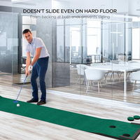 Jeu de putting green d'extérieur avec mini-tapis de golf, 2 putters et 6 balles, double jeu de golf