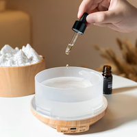 Diffuseur d'huiles essentielles à commande à distance, 300 ml, en bois, avec effet de flamme volcanique, aromathérapie, humidificateur, vente en gros d'usine