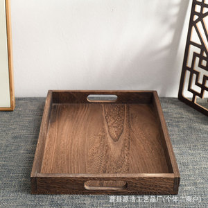 Rectangular Wooden <b>Tray</b> For <b>Tea</b> And Desserts Chinese Retro Style Minimalist Serving <b>Tray</b> Hotel Coffee And <b>Tea</b> Use - Product Image 4
