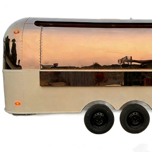 VIC Custom Stainless Steel Aluminum Mobile Food Trailer Multifunctional 4 <b>Wheel</b> Design Built-In Heater for Snack Food Chips - Product Image 4