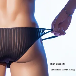 Lencería Erótica Sexy de Talle Bajo para Hombre, Conjuntos de Dormir, Tejido de Chinlon, Diseño de Tanga con Espalda Descubierta, Talla Única, Digital - Product Image 4