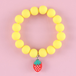 Set di Braccialetti per Bambini Fornitura Diretta dalla Fabbrica, Semplici e Carini con Perline in Ceramica Morbida a Forma di Frutta, Personalizzabili - Product Image 5