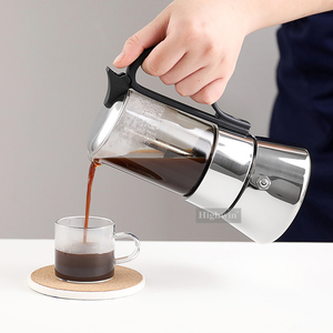 Cafetière Moka HIGHWIN en verre borosilicate et acier inoxydable - Cafetière expresso pour cuisinière - Product Image 2