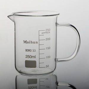 फैक्टरी प्रत्यक्ष बिक्री सस्ते 500ml बेलनाकार बीकर संभाल और टोंटी के साथ कांच के बने पदार्थ - Product Image 3