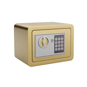 Custom logo Small Electronic Fireproof Steel <b>Safe</b> <b>Box</b> with Key <b>Lock</b> Digital <b>Lock</b> Hotel Deposit <b>Safe</b> for Home Office Party Gift - Product Image 2