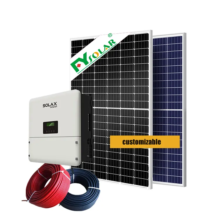 Fotovoltaïsche Systeem Voor Thuis Voor Behuizing Gebruik 5 Kw Zonnepaneel Systeem Met Batterij En Omvormer