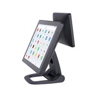 Terminal Punto de Venta Todo en Uno con Pantalla Táctil Plegable de Aleación de Aluminio de 15.6+9.7 Pulgadas, Diseño Plegable de Fábrica DM para una Solución Rentable