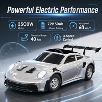 Excelente Go Kart Eléctrico de 4 Ruedas con Derrape de 360 Grados, GT3 para Adultos, Kart de Carreras de Alta Velocidad, Velocidad Máxima 80 km/h