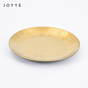 Joyye-plato de cena de baño, chapado en oro, 25cm, hecho a mano, 10 pulgadas, platos de Navidad - Product Image 2