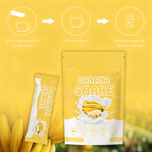 WELLBODY Shake de remplacement de repas à la banane, 30 sachets - Riche en protéines, 17 vitamines, shake <span class=keywords><strong>pour</strong></span> la gestion du poids et la nutrition quotidienne - Product Image 3