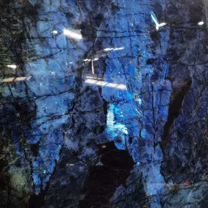 Brillantezza blu Labradorite lucidato natura lusso lastra di granito per interni parete posteriore e tavolo da pranzo blu Labradorite granito