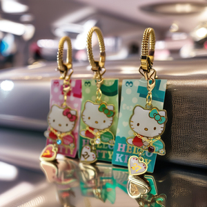 Tùy Chỉnh <span class=keywords><strong>Hello</strong></span> <span class=keywords><strong>Kitty</strong></span> Kim Loại Móc Chìa Khóa Thiết Kế Khuyến Mại Vòng Chìa Khóa Lưu Niệm Phim Hoạt Hình Quà Tặng - Product Image 3