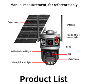 Cámara de Seguridad CCTV Inalámbrica <span class=keywords><strong>V380</strong></span> <span class=keywords><strong>Pro</strong></span> 6MP 4G con Energía Solar, 3K, Tres Lentes, IP PTZ, con Visión Nocturna, Sirena y Micrófono Integrados - Product Image 4