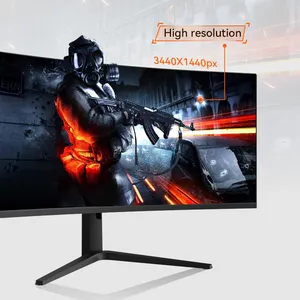 27 49 Inch Gaming Monitor Breedbeeld Monitoren Lcd 3840*1080 1Ms Curve R1800 Computer 4K Monitoren Pc 144Hz