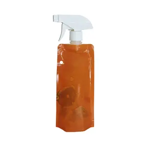 Custom 100Ml 125Ml 500Ml Toilet Cleaner Plastic Hand-Clasp Spray Pouch With Trigger Sprayers