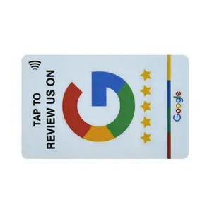 사용자 정의 프로그래밍 가능한 QR 코드 비즈니스 RFID 카드 NFC Google 검토 카드 디지털 명함