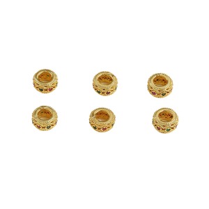 สีทอง18K รักษาลูกปัดเซอร์คอนสเปเซอร์ทรงกลม DIY อุปกรณ์ทำเครื่องประดับสำหรับสร้อยข้อมือสร้อยคอเครื่องประดับ - Product Image 5