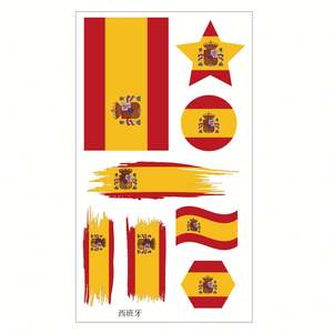 Tatouages temporaires Coupe du Monde de Football 2026 en gros - Autocollants visage drapeaux USA Canada Mexique en vrac pour les fans de sport, fournitures pour le jour du match - Product Image 3