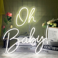 Oh Baby LED Neon Sign Acrylic Giant Letter Customized Lighting Decoration Bluetooth/WiFi Control IP65 Waterproof Home