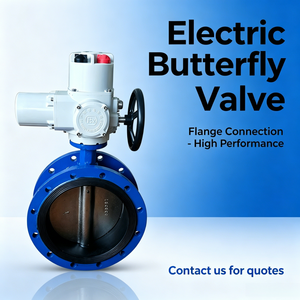 Válvula de Mariposa Eléctrica Resistente a Altas Temperaturas y Presiones, Base de Acero Fundido con Sellado Hermético para Aceite, Agua y Gas - Product Image 1