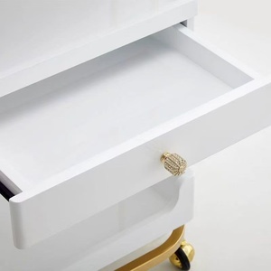 Chariot de rangement roulant en acier inoxydable pour salon de beauté, avec tiroir, pour coiffeur et studio de maquillage - Product Image 5
