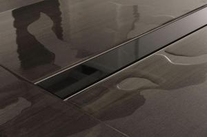 Aootan Ngang Side Outlet Trắng Black <span class=keywords><strong>Glass</strong></span> Tuyến Tính Cống Sàn Thép Không Gỉ Tempered Kính Chèn Vòi Hoa Sen Xả - Product Image 5