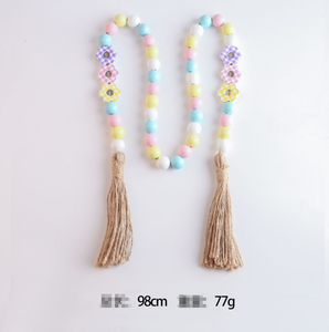 Guirnalda de Cuentas de Madera con Diseño Floral Colorido para Decoración de Primavera y Pascua, Suministros para Decoración Rústica de Fiestas en Casa de Campo, Venta al Por Mayor DAMAI - Product Image 6