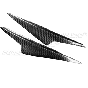 1 par de cubiertas decorativas para faros delanteros de coche, de fibra de carbono real, para MAZDA-3 Mazda3 Axela 2016-2017, accesorios para coche - Product Image 2