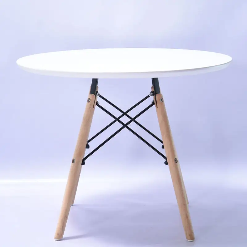 Muebles de cocina, cafetería moderna, restaurante, mesa redonda pequeña, mesa de comedor de MDF de madera para cocina casera