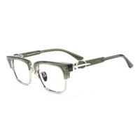 Nuevas Gafas de Acetato con Montura Semi-Redonda de Marca de Lujo, Anti Luz Azul, para Prescripción Óptica, Presbicia, Multifocales, Estilo Y2K