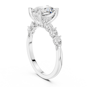 Anillos de Diamantes con Hermoso Diseño, Corte Ovalado, Corte Brillante Redondo, Corte Pera, Anillo de Compromiso, Oro Sólido de 14K, Joyería Fina Cultivada en Laboratorio - Product Image 3