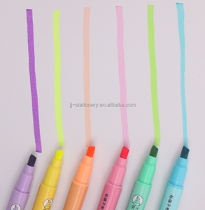 Marqueur stylo <span class=keywords><strong>surligneur</strong></span> <span class=keywords><strong>pastel</strong></span> effaçable à double tête 6 couleurs - Product Image 3