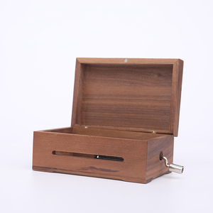 Customized Mini Wood Paper House Wood Music Box Musical Gift Box