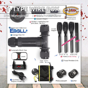 Connecteur d'alimentation étanche IP68 à trois broches mâle/femelle M16 <span class=keywords><strong>pour</strong></span> câble extérieur transfrontalier - Product Image 5