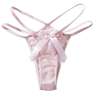 String sexy pour femme avec grand nœud, plusieurs bretelles, dentelle sexy, taille basse, string sexy/thon string/T-shirt - Product Image 3
