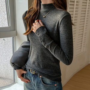 Maglia a Collo Tondo in Finto Cashmere a Maniche Lunghe per <span class=keywords><strong>Donna</strong></span>, Indossabile Come Strato Base o Come Capo Esterno Design <span class=keywords><strong>di</strong></span> Alta Gamma. - Product Image 3