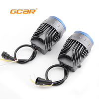 GCAR 2 Inch High Brightness F1 6000K Motorcycle Car Fog Lights Bi Led Projector Fog Lamp Waterproof Universal for All Weather