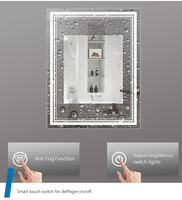 Espejo de Baño Inteligente Impermeable Michellever, Suministro de Fábrica, Montado en la Pared, Rectangular, Marco de Aleación de Aluminio, LED Antivaho, Táctil