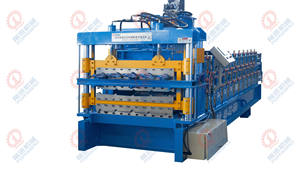 Hochwertige TR4 TR5 Doppelschicht-Dachbahn walzen form maschine Wellpappe Trapez profil Motor Getriebe motor Getriebe - Product Image 2