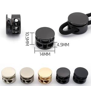 Hebilla de ajuste de doble cabezal de aleación de zinc sin níquel con técnica de chapado, tipo nariz de cerdo, para cuerda elástica, venta al por mayor - Product Image 5