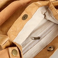 Sac à provisions en papier Dupont en papier kraft lavable à grande épaule réutilisable et écologique Sac fourre-tout en Tyvek avec poignée