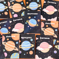 Cahier d'exercices pour enfants en gros, petit format, impression de dessins animés de planètes, pour l'école