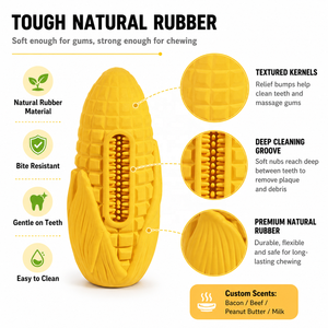 Jouet à mâcher durable en caoutchouc naturel <span class=keywords><strong>pour</strong></span> <span class=keywords><strong>chien</strong></span>, bâtonnet moléaire <span class=keywords><strong>pour</strong></span> soins dentaires, jouet couineur <span class=keywords><strong>pour</strong></span> animaux agressifs, jeu interactif - Product Image 4