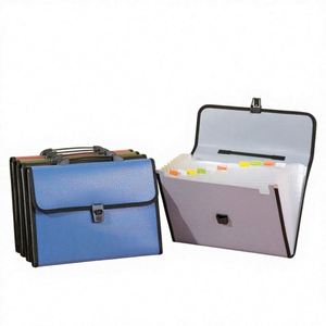 Porte-documents accordéon A4/FC à 13 compartiments avec poignée à boucle en PP – Organiseur de documents, reçus de bureau, dossiers d'examen pour étudiants - Product Image 1